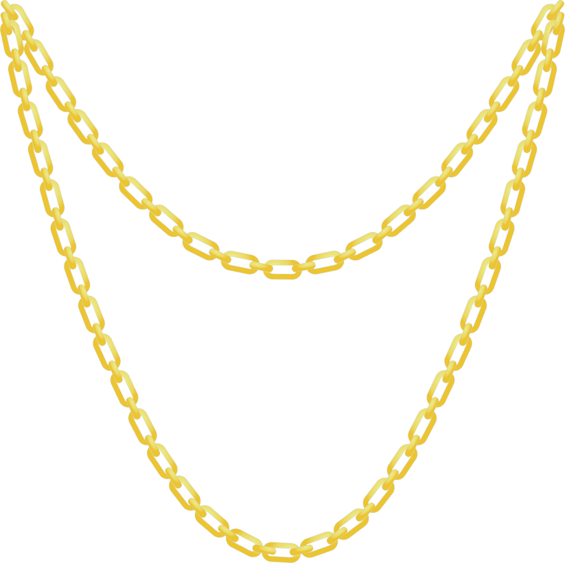 Gold chain necklace PNG 2023051945